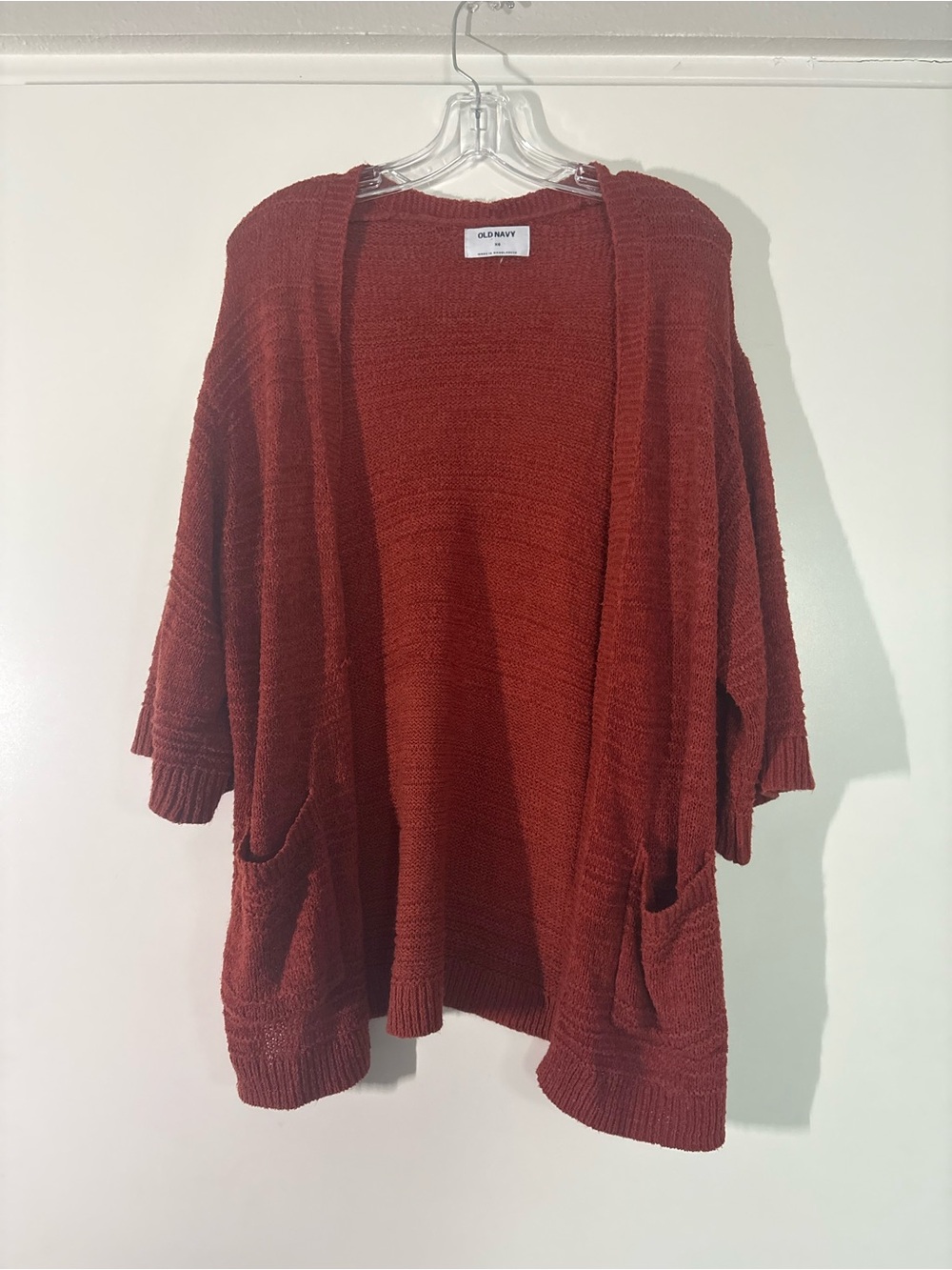 Old Navy Burnt Orange Cozy Oversized Knit Cardigan w/Pockets